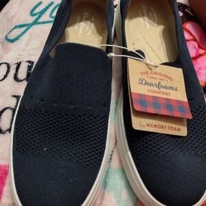 Dearfoams Navy Blue Slip-On Women's Shoes Sz 9.5 Super Comfy